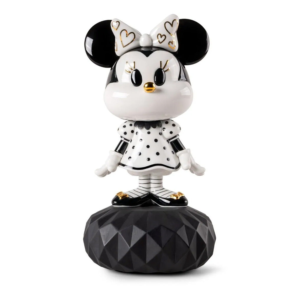 Sculptura din portelan, Black and White, 31 cm, Minnie by Eva Maria Cuerva - LLADRO