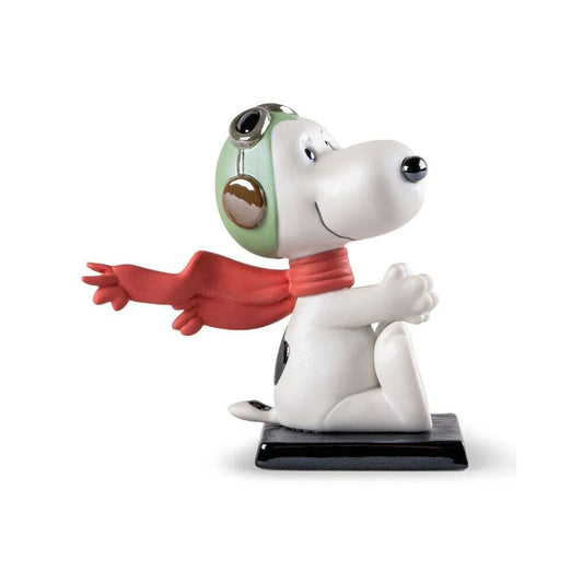 Sculptura din portelan Flying Snoopy by Eva Maria Cuerva - LLADRO