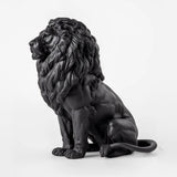 Sculptura din portelan, Matt Black, 43 cm, Majestic Lion by Raul Rubio - LLADRO