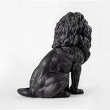 Sculptura din portelan, Matt Black, 43 cm, Majestic Lion by Raul Rubio - LLADRO