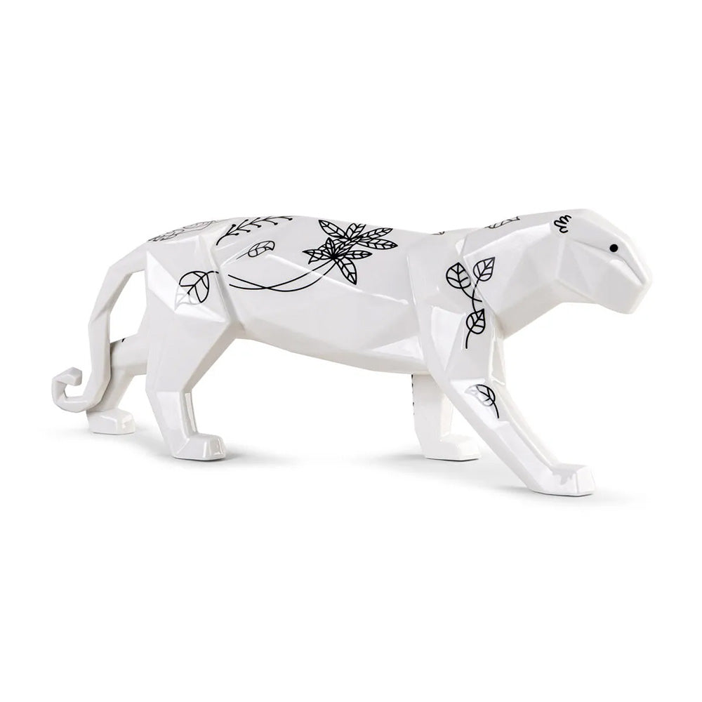 Sculptura din portelan, Pantera Jungle White, Origami - LLADRO