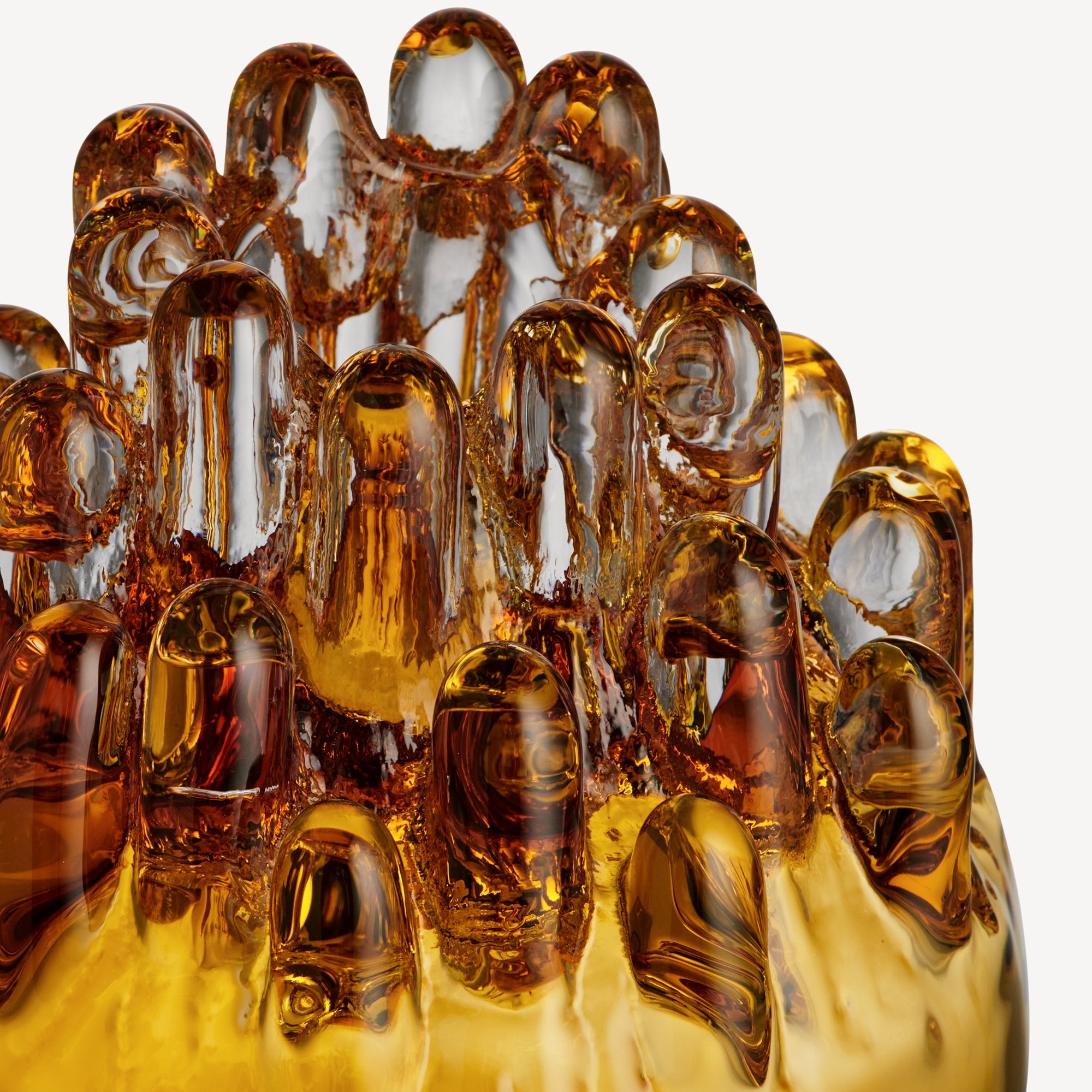 Sculptura din sticla cristalina, Amber, 20 cm, Polar Votive by Goran Warff - KOSTA BODA