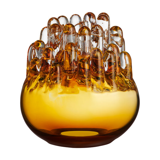Sculptura din sticla cristalina, Amber, 20 cm, Polar Votive by Goran Warff - KOSTA BODA