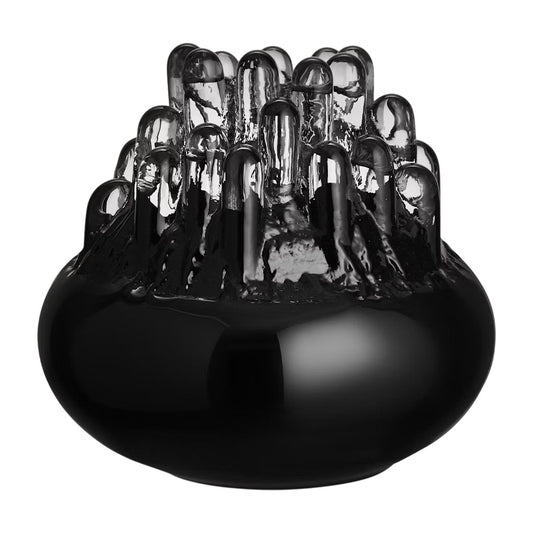 Sculptura din sticla cristalina, Black, 20 cm, Polar Votive by Goran Warff - KOSTA BODA