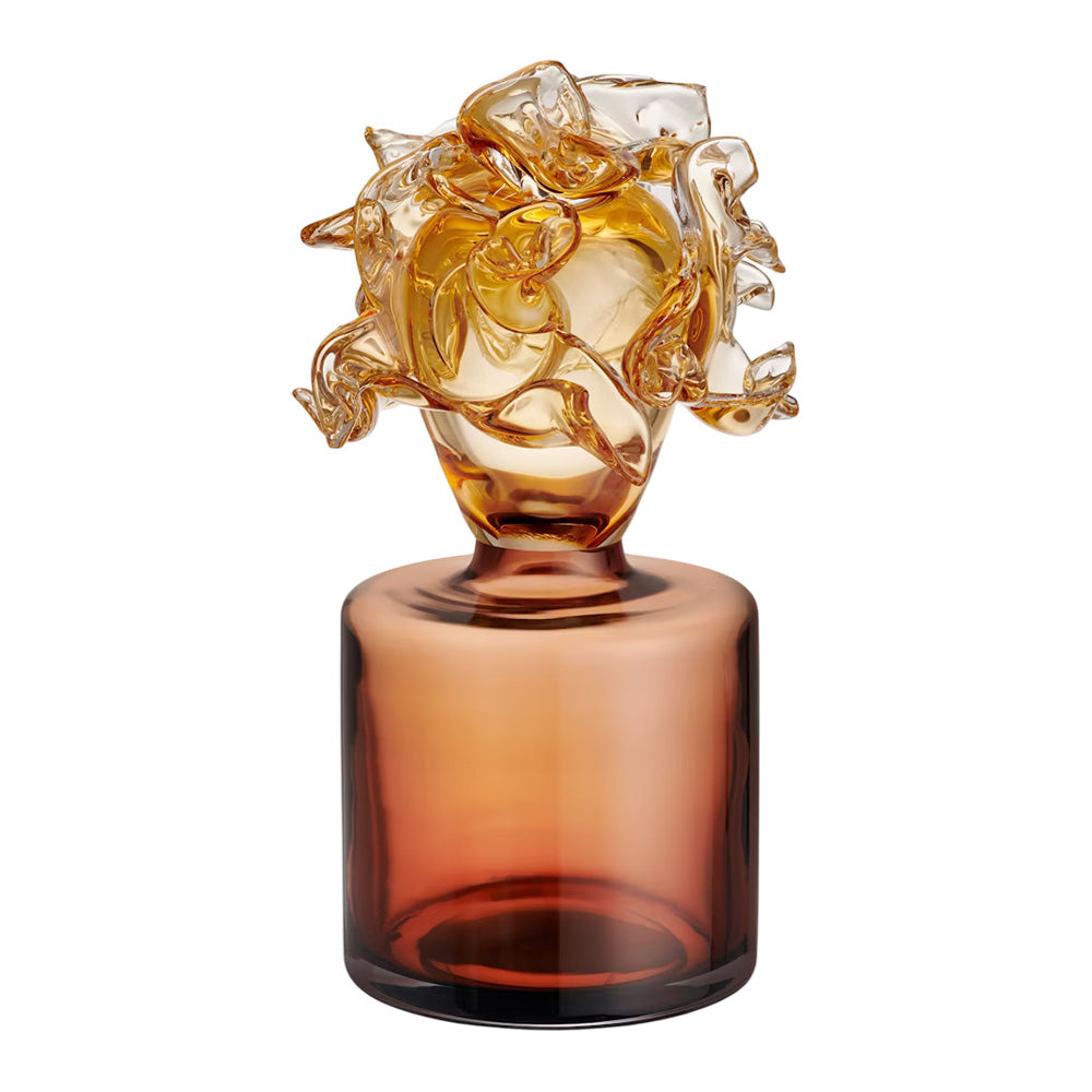 Sculptura vaza, Amber, 26 cm, Mino by Lena Bergstrom - KOSTA BODA
