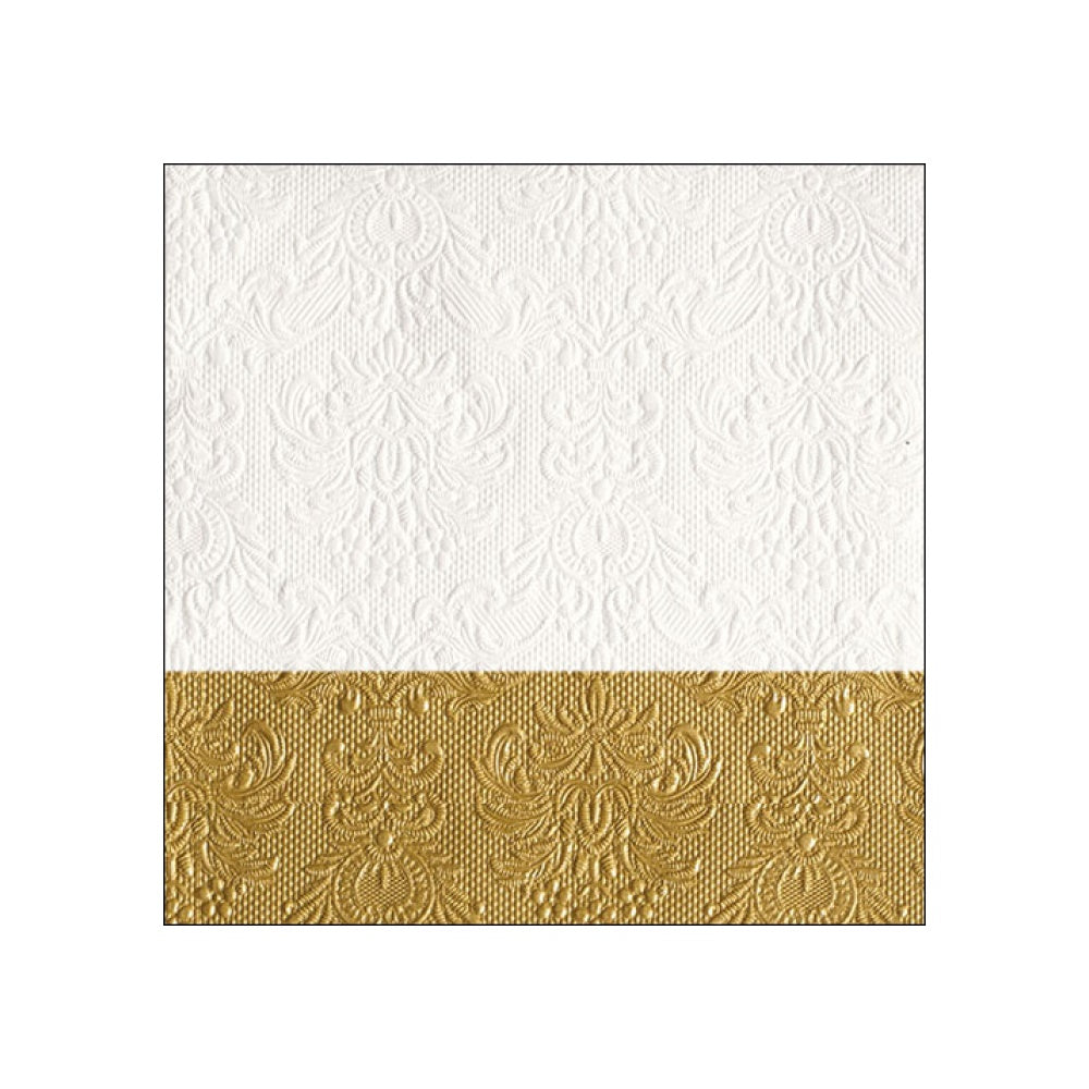 Servetele de masa, 15 buc, 33 x 33 cm, Elegance Dip Gold, SIMONA'S COLLECTION