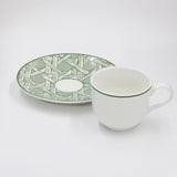 Set 2 cesti pentru cafea si farfurii, Intrigo - LA PORCELLANA BIANCA