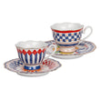Set 2 cesti pentru cafea si farfurii, portelan, Dolce Vita - BACI MILANO