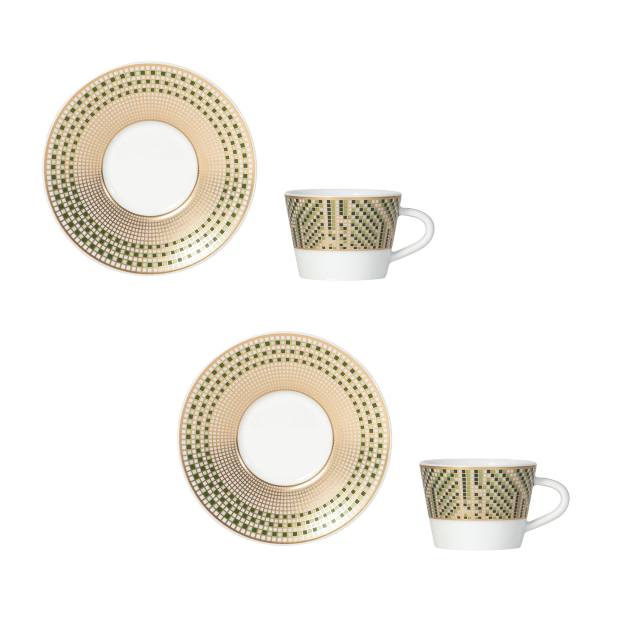 Set 2 cesti pentru espresso si farfurii, 60 ml, Augusta - BERNARDAUD