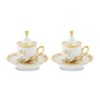 Set 2 cesti pentru espresso si farfurii, 80 ml, Oriente Italiano Aurium - GINORI 1735