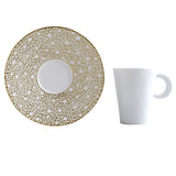 Set 2 cesti pentru espresso si farfurii, Ecume Mordore - BERNARDAUD