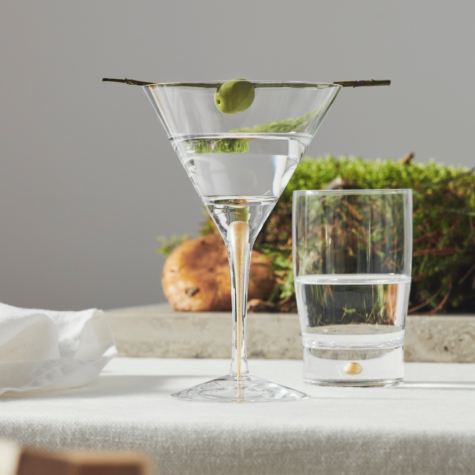 Set 2 pahare pentru apa, 250 ml, Double Old Fashioned, Intermezzo Gold by Erika Lagerbielke - ORREFORS