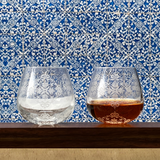 Set 2 pahare whisky Old Fashion, 240 ml, Azul - VISTA ALEGRE