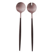 Set 2 piese pentru salata, placat cu aur 18 k, 29 cm, Goa Brown Rose Gold - CUTIPOL
