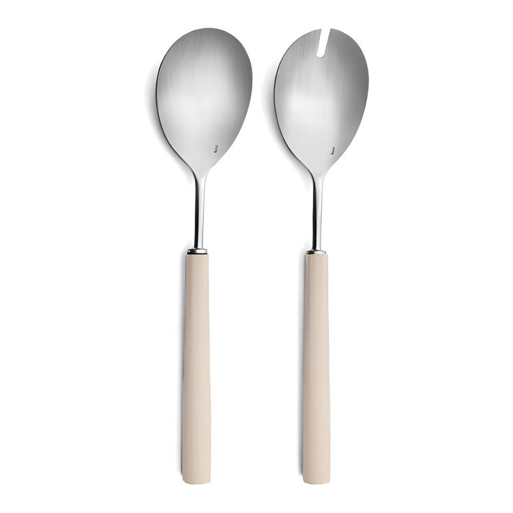 Set 2 piese pentru salata, otel inoxidabil, 24.5 cm, Ebony Ivory - CUTIPOL