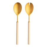 Set 2 piese pentru salata, otel inoxidabil, 24.5 cm, Ebony Ivory Gold - CUTIPOL