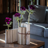 Set 2 vaze, Atena, bej/alb, 20x32 cm - SIMONA'S COLLECTION