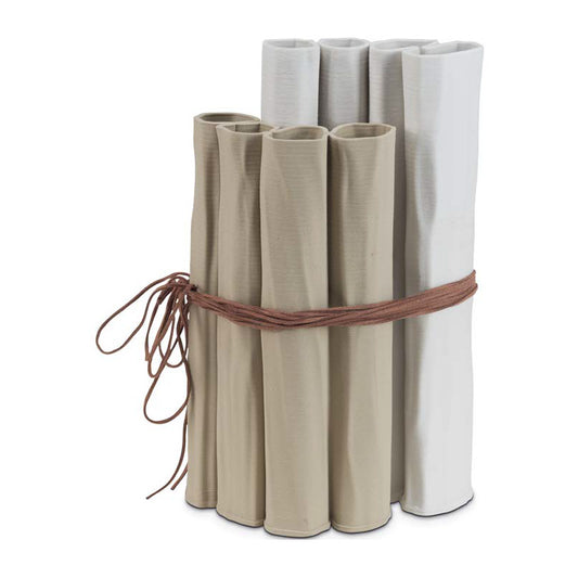 Set 2 vaze, Atena, bej/alb, 20x32 cm - SIMONA'S COLLECTION