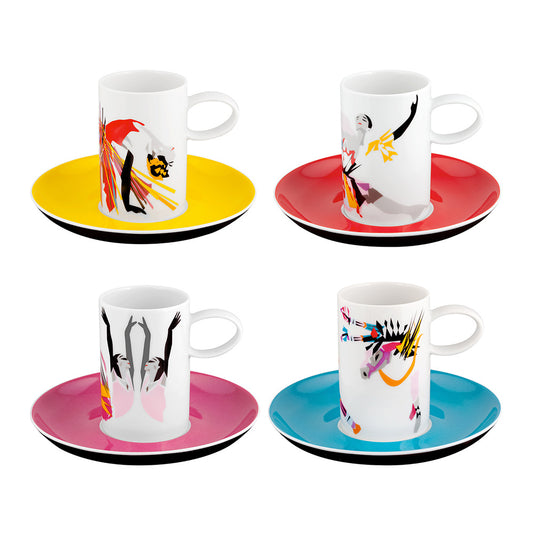 Set 4 cesti de espresso si farfurii Tchaikovsky - VISTA ALEGRE