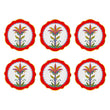 Set 4 farfurii pentru desert Palm tree, portelan, 21 cm, Dolce Vita - BACI MILANO