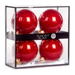 Set 4 globuri decorative, rosu, 10 cm - SIMONA'S CHRISTMAS