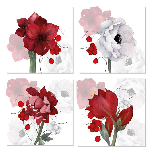 Set 4 servete de masa, 45x45 cm, Anemoni - NAPKING
