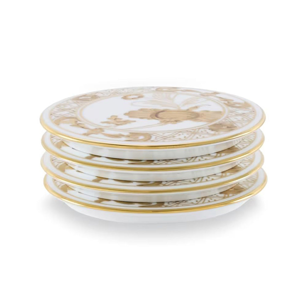 Set 4 suporturi pentru pahar, 9.5 cm, Oriente Italiano Aurium - GINORI 1735