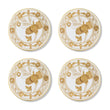 Set 4 suporturi pentru pahar, 9.5 cm, Oriente Italiano Aurium - GINORI 1735