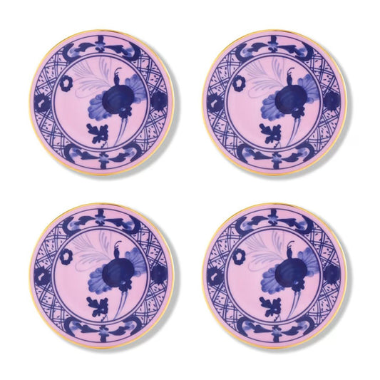 Set 4 suporturi pentru pahar, 9.5 cm, Oriente Italiano Azalea - GINORI 1735