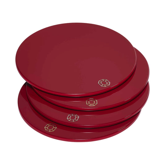 Set 4 suporturi pentru pahare, Red, 11 cm, Octogone - BACCARAT
