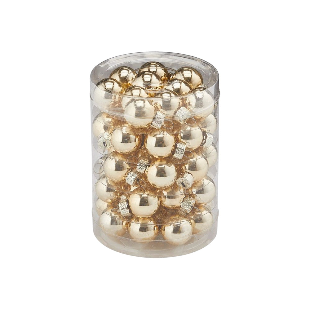 Set 50 mini globuri din sticla, auriu - SIMONA'S Christmas