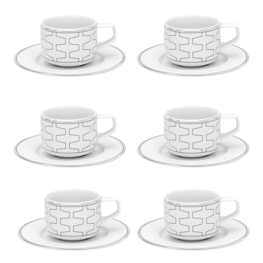 Set 6 cesti si farfurii pentru espresso, Trasso - VISTA ALEGRE