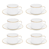 Set 6 cesti pentru ceai si farfurii, 150 ml, Palmyre - BERNARDAUD