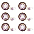 Set 6 cesti pentru ceai si farfurii, 200 ml, Prunus - BERNARDAUD