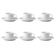 Set 6 cesti si farfurii pentru cafea, Suomi White - ROSENTHAL