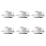 Set 6 cesti si farfurii pentru cafea, Suomi White - ROSENTHAL