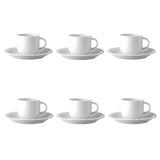 Set 6 cesti si farfurii pentru espresso, Suomi White - ROSENTHAL