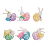 Set 6 decoratiuni iepure cu ou, 15 cm - SIMONA'S COLLECTION