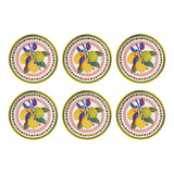 Set 6 farfurii bread and butter Lemons, portelan, 16 cm, Dolce Vita - BACI MILANO