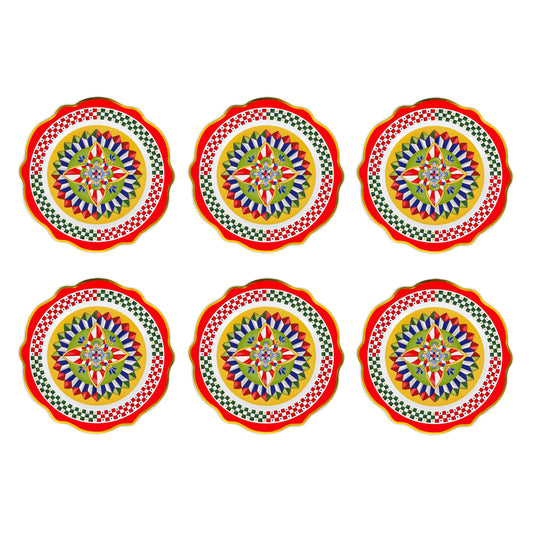 Set 6 farfurii pentru cina Geometry, portelan, 27 cm, Dolce Vita - BACI MILANO