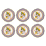 Set 6 farfurii pentru cina Lemons, portelan, 27 cm, Dolce Vita - BACI MILANO