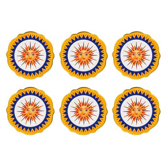 Set 6 farfurii pentru cina Sun, portelan, 27 cm, Dolce Vita - BACI MILANO