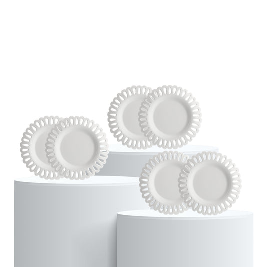 Set 6 farfurii pentru desert, 21 cm, Giulietta - LA PORCELLANA BIANCA