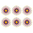 Set 6 farfurii pentru desert Sun, portelan, 21 cm, Dolce Vita - BACI MILANO