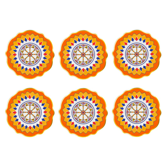 Set 6 farfurii pentru desert Wheel, portelan, 21 cm, Dolce Vita - BACI MILANO