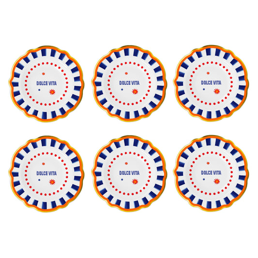 Set 6 farfurii pentru supa Dolce Vita, portelan, 23 cm, Dolce Vita - BACI MILANO