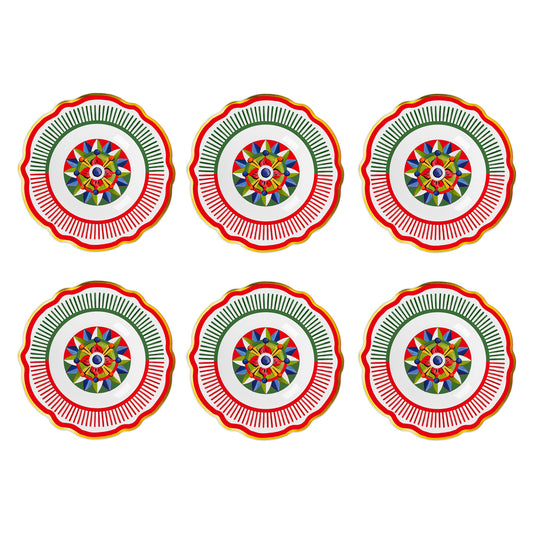Set 6 farfurii pentru supa Geometry, portelan, 23 cm, Dolce Vita - BACI MILANO