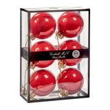 Set 6 globuri decorative, rosu, 7 cm - SIMONA'S CHRISTMAS