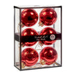 Set 6 globuri decorative, rosu lucios, 7 cm - SIMONA'S CHRISTMAS