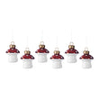 Set 6 ornamente pentru brad, Ciuperca, rosu/alb, 5 cm - SIMONA'S CHRISTMAS